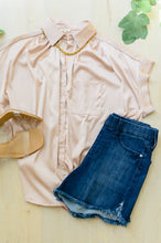 Load image into Gallery viewer, SP24- Never Have I Ever Button-Down Blouse in Champagne
