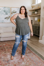 Load image into Gallery viewer, SP24- Never Not Loving V-Neck Cami in Gray Green
