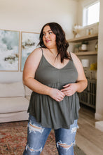 Load image into Gallery viewer, SP24- Never Not Loving V-Neck Cami in Gray Green
