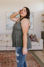 Load image into Gallery viewer, SP24- Never Not Loving V-Neck Cami in Gray Green
