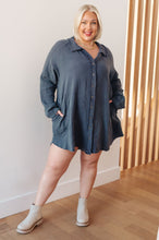 Load image into Gallery viewer, SP24- ANDREE BY UNIT- No Trepidation Mineral Wash Shirt Dress
