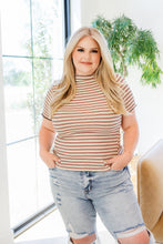 Load image into Gallery viewer, SP24- Nostalgic Note Striped Mock Neck Top
