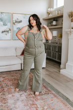 Load image into Gallery viewer, Olivia Control Top Release Hem Overalls in Olive
