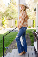 Load image into Gallery viewer, W23 One Fine Afternoon Gingham Plaid Top In Caramel
