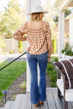 Load image into Gallery viewer, W23 One Fine Afternoon Gingham Plaid Top In Caramel
