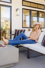 Load image into Gallery viewer, W23 One Fine Afternoon Gingham Plaid Top In Caramel

