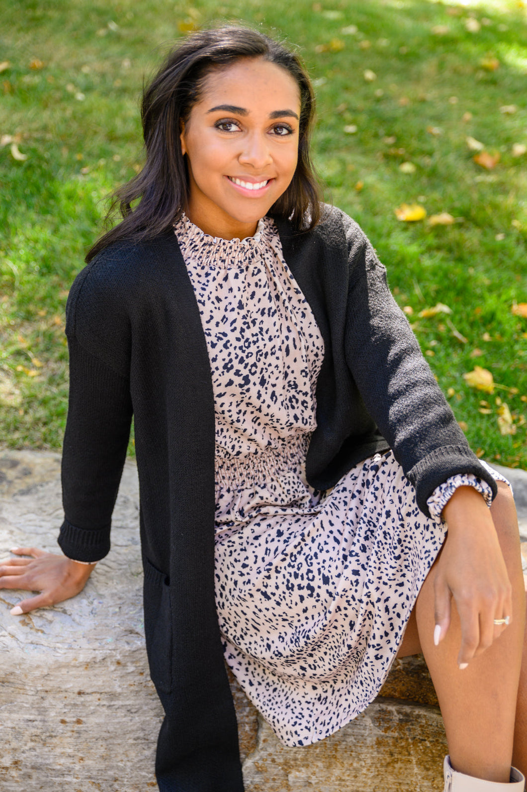 W23 Ophelia Animal Print Shirred Waist Dress (Reg & Curvy)