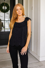 Load image into Gallery viewer, Parisian Stroll Lace Blouse in Black (Reg &amp; Plus)
