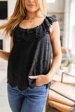 Load image into Gallery viewer, Parisian Stroll Lace Blouse in Black (Reg &amp; Plus)

