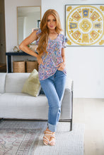 Load image into Gallery viewer, Patient in Paisley Flutter Sleeve Top (Reg &amp; Curvy)
