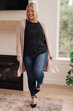 Load image into Gallery viewer, SP24- Peaceful Moments Smocked Sleeve Blouse in Black (Reg &amp; Curvy)

