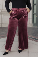 Load image into Gallery viewer, SP24- High Society Velvet Wide Leg Trousers (Reg &amp; Curvy)
