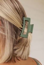 Load image into Gallery viewer, Rectangle Claw Clip in Matte Moss
