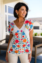 Load image into Gallery viewer, Rose Garden Embroidered Blouse (Reg &amp; Curvy)
