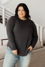 Load image into Gallery viewer, DEAL DAY!! Scoop Me Up Long Sleeve Top in Ash Grey (Reg &amp; Curvy)
