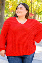 Load image into Gallery viewer, Seasonal Shift Long Sleeve Knit Sweater In Red
