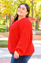Load image into Gallery viewer, Seasonal Shift Long Sleeve Knit Sweater In Red
