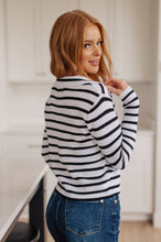 Load image into Gallery viewer, Self Improvement V-Neck Striped Sweater (Reg &amp; Curvy)
