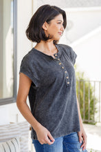 Load image into Gallery viewer, SP24- She's Alright Mineral Wash Sleeveless Henley (Reg &amp; Curvy)
