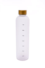 Load image into Gallery viewer, Sippin&#39; Pretty 32 oz Translucent Water Bottle in White &amp; Gold
