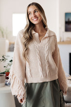 Load image into Gallery viewer, SP24- Sweet Surrender Fringe Sweater (Reg &amp; Curvy)
