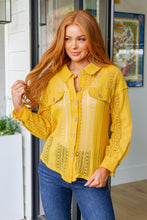 Load image into Gallery viewer, VERY J- Sweeter Than Nectar Lace Button Down in Honey
