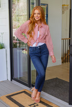 Load image into Gallery viewer, VERY J- Sweeter Than Nectar Lace Button Down in Rose
