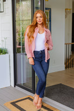 Load image into Gallery viewer, VERY J- Sweeter Than Nectar Lace Button Down in Rose
