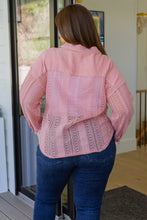 Load image into Gallery viewer, VERY J- Sweeter Than Nectar Lace Button Down in Rose
