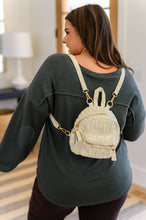 Load image into Gallery viewer, SP24- Take It with You Quilted Mini Backpack in Cream
