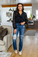 Load image into Gallery viewer, W23 Think of Me Ruffle Long Sleeve Bodysuit in Black
