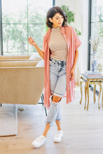 Load image into Gallery viewer, SP24- Nostalgic Note Striped Mock Neck Top
