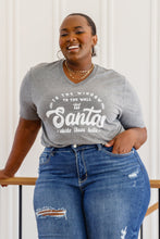 Load image into Gallery viewer, To the Window Graphic V Neck Tee in Gray
