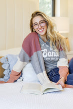 Load image into Gallery viewer, To the Window Graphic V Neck Tee in Gray
