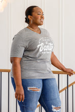 Load image into Gallery viewer, To the Window Graphic V Neck Tee in Gray
