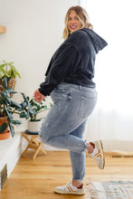 Load image into Gallery viewer, W23 Velvet Icon Hoodie In Grey Blue (Reg &amp; Curvy)
