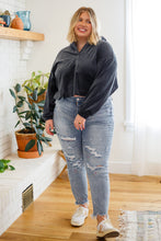 Load image into Gallery viewer, W23 Velvet Icon Hoodie In Grey Blue (Reg &amp; Curvy)

