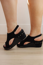 Load image into Gallery viewer, *CORKY&#39;S* Walk This Way Wedge Sandals in Black Suede
