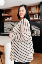 Load image into Gallery viewer, WHITE BIRCH- Weekend Adventure Striped Longline Cardigan
