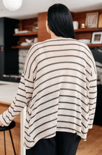 Load image into Gallery viewer, WHITE BIRCH- Weekend Adventure Striped Longline Cardigan
