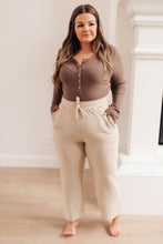 Load image into Gallery viewer, Wide Legged &amp; Cozy Sweatpants in Sand
