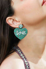 Load image into Gallery viewer, Valentines *Love Spell* : Beaded Heart Earrings
