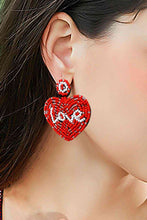 Load image into Gallery viewer, Valentines *Love Spell* : Beaded Heart Earrings

