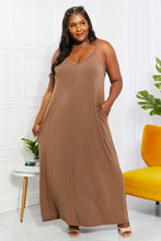 Load image into Gallery viewer, Zenana *Barefoot in the Sand* ~ Maxi Dress in Mocha (Reg &amp; Plus)
